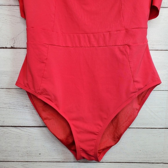 BLEU Women's Pink Ruffled Rod Beattie One Piece Swimsuit Size 14 - Picture 3 of 9